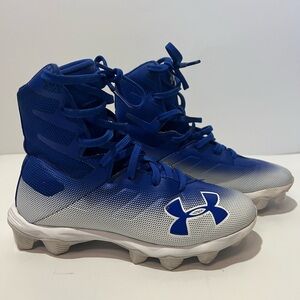 Under Armour High Tops Blue White 1.5Y Cleats 3000195-400
